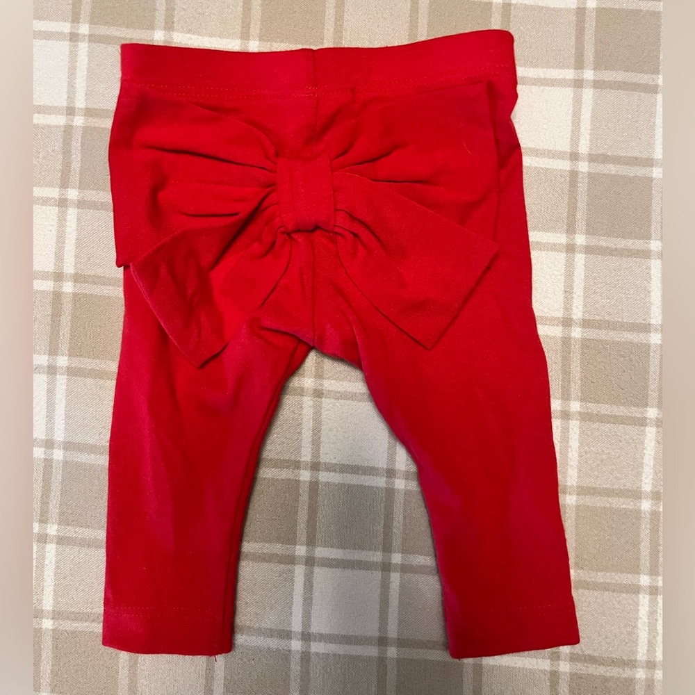 Red Bow Kids Leggings